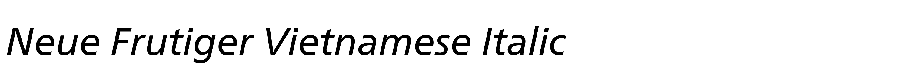 Neue Frutiger Vietnamese Italic